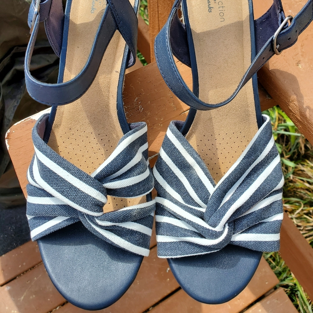 Clarks Espardrille Wedge Sandal